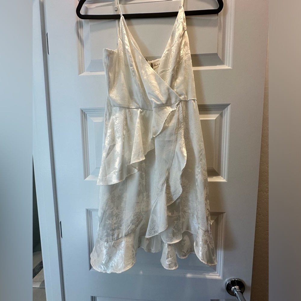 White satin dress from Altar’d state